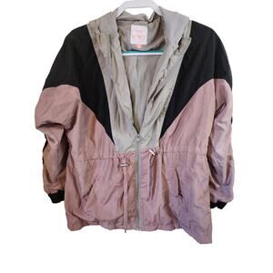 OUTDOOR COLLECTION 26 International Gray Pink Black Lightweight Hood Jacket SZ M